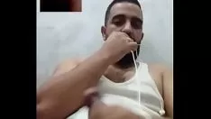 Men video recording call in sex